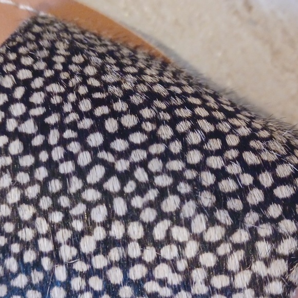 BEACH by Matisse "Cabana" Leather & Real Fur Dyed Cow Fur Slide Sandals - Picture 8 of 11